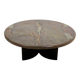 Brutalist Paul Kingma One-Off Slate, Ceramic and Brass Artwork Coffee Table, Signed