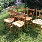 6 sanded bistro chairs