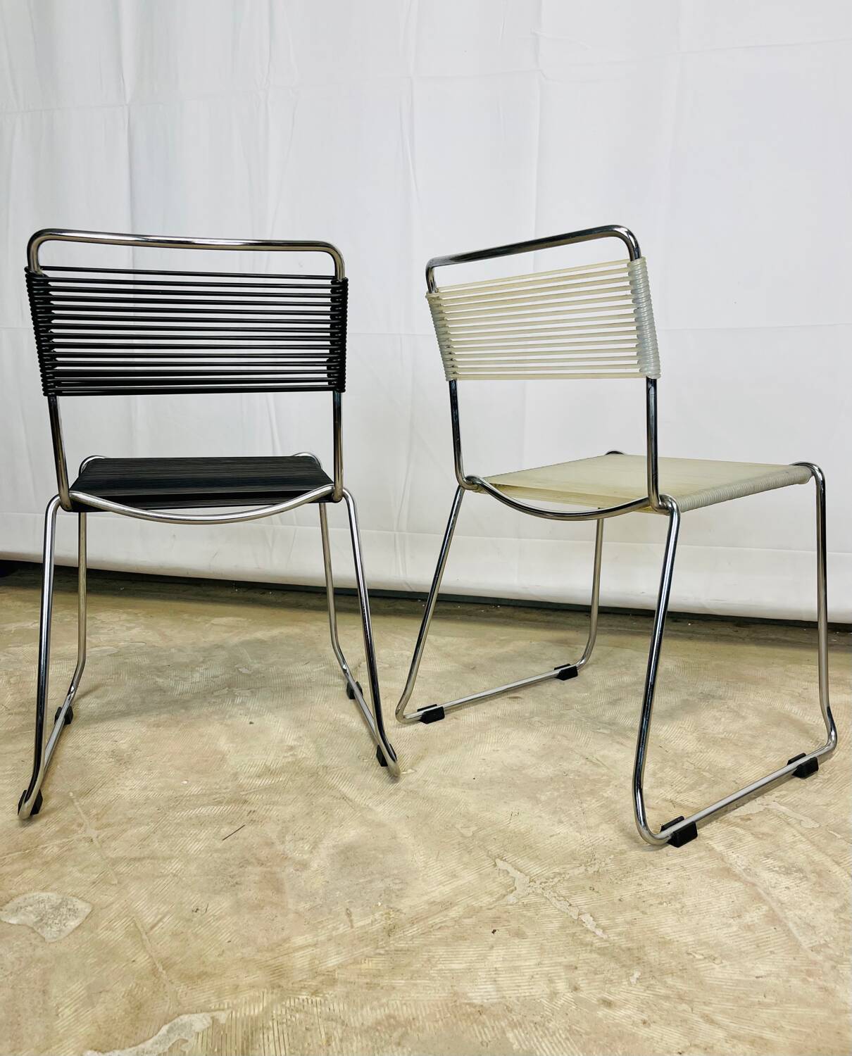 Pair of children's scoubidou chairs