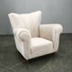 Italian Lounge Armchair in Beech Wood, Newly Upholstered, 1950s