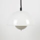 Space Age vintage white bol hanging lamp, 1970's