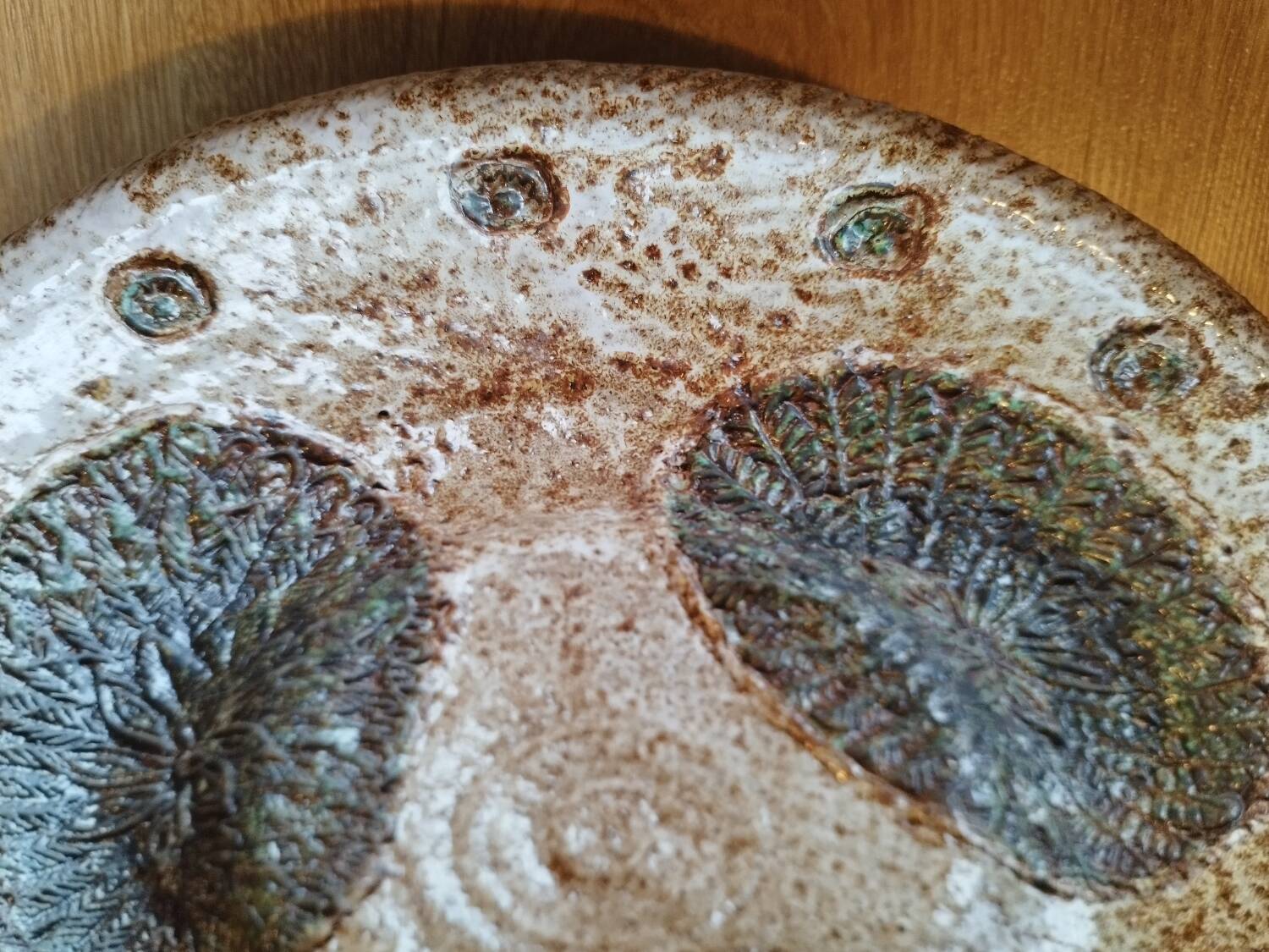 Enamelled ceramic dish by Albert Thiry in Vallauris