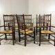 Lancashire spindleback dining arm chairs 1900's