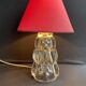 Schneider Glassworks - Important Lamp Foot - Molded Crystal - Conical with Godrons