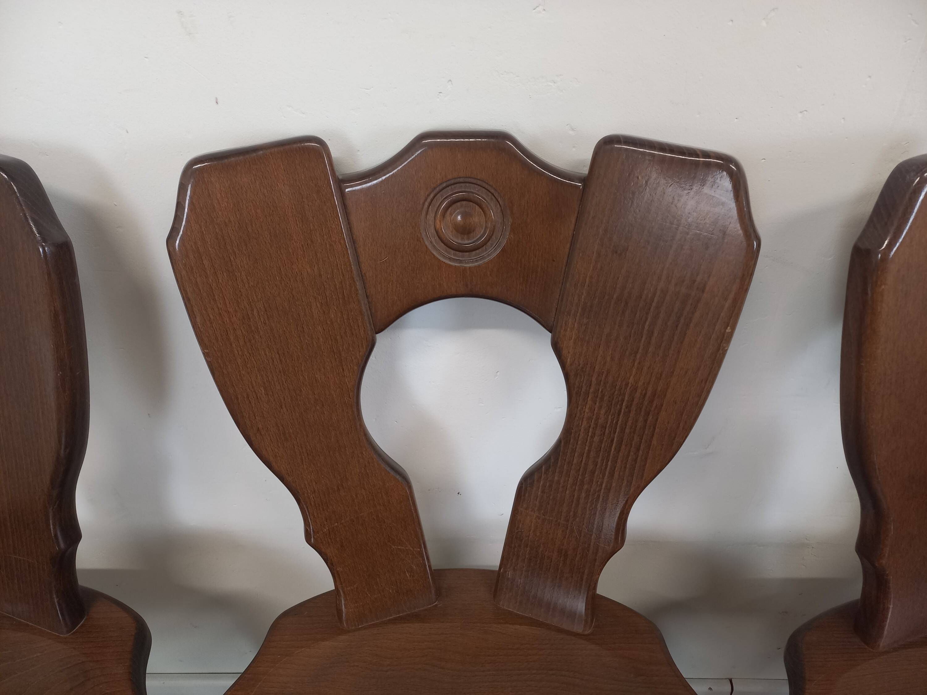 Set of 6 brutalist bistro chairs