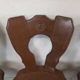 Set of 6 brutalist bistro chairs