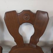 Set of 6 brutalist bistro chairs
