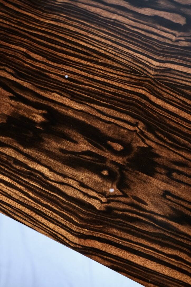 Memphis style dining table, wood, Italy