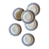 Set of 6 antique deep plates - Robinson de Badonvillier