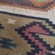Tapis kilim en toile de jute et coton. 93cm x 162cm