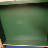 Buffet in elm burl, restyled in green and wood