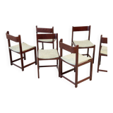 Ensemble de six chaises de salle à manger italiennes