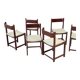 Ensemble de six chaises de salle à manger italiennes