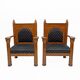 Oak Art Deco Amsterdam School Armchairs 1920s