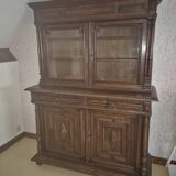 Armoire deux corps en chêne massif du XIXème siècle