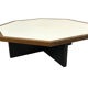 Table basse hexagonale en wengé 1960