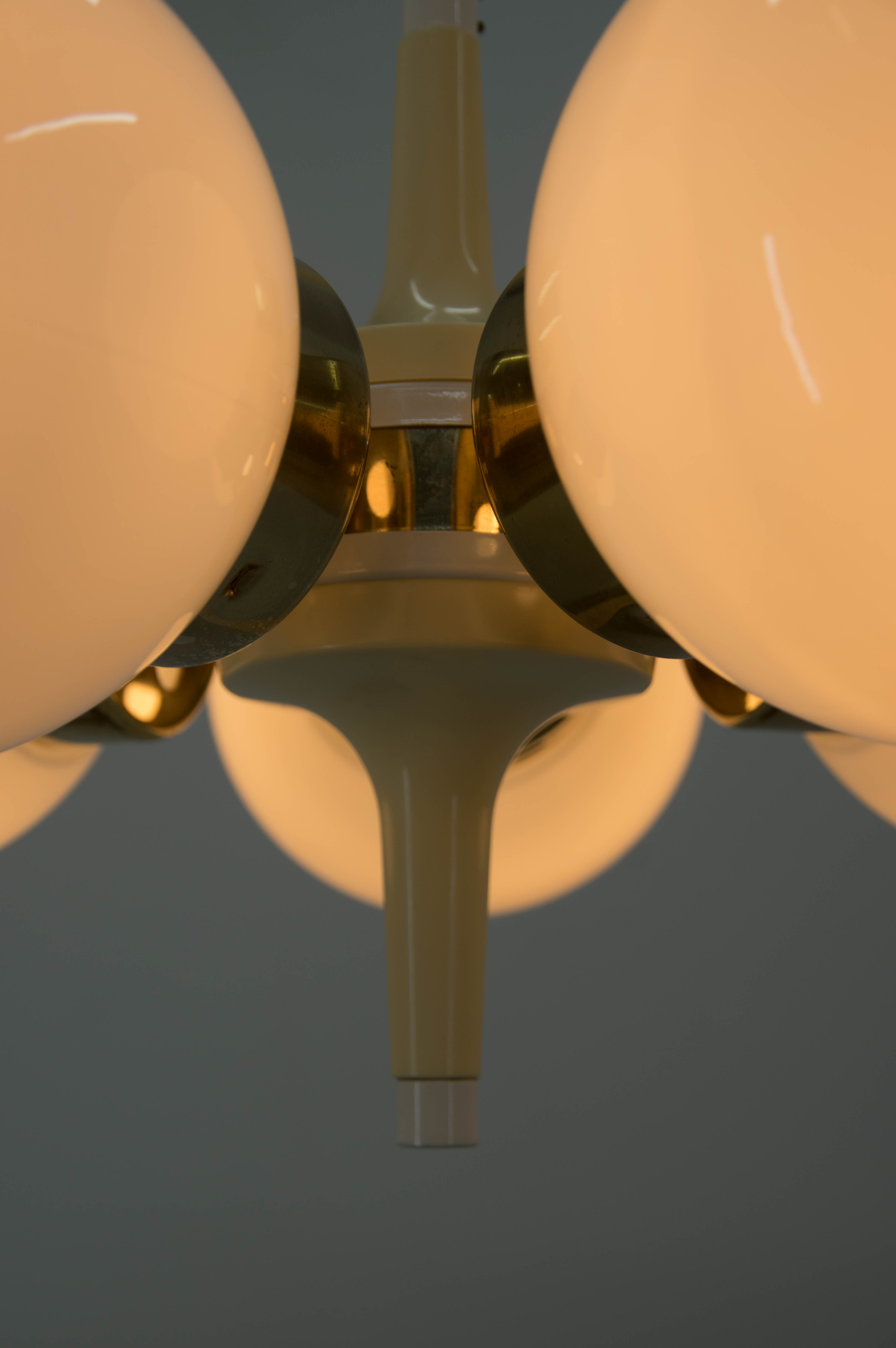 Chandelier Sputnik by Elektroinstala Decin, 1970s