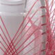 Vintage spider web table lamp 1960s