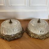 Pair of Italian ceiling lights, 50s-60s