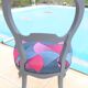 Louis Philippe quality wooden medallion chair with castors on the front