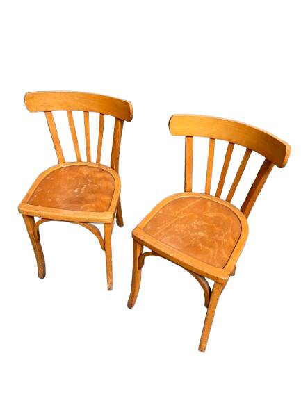 Set of six bistro chairs