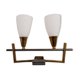 Brass and art deco opaline