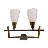 Brass and art deco opaline