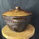 African Art - Madagascar - Vintage - Covered Pot - Carved Rosewood - 1950
