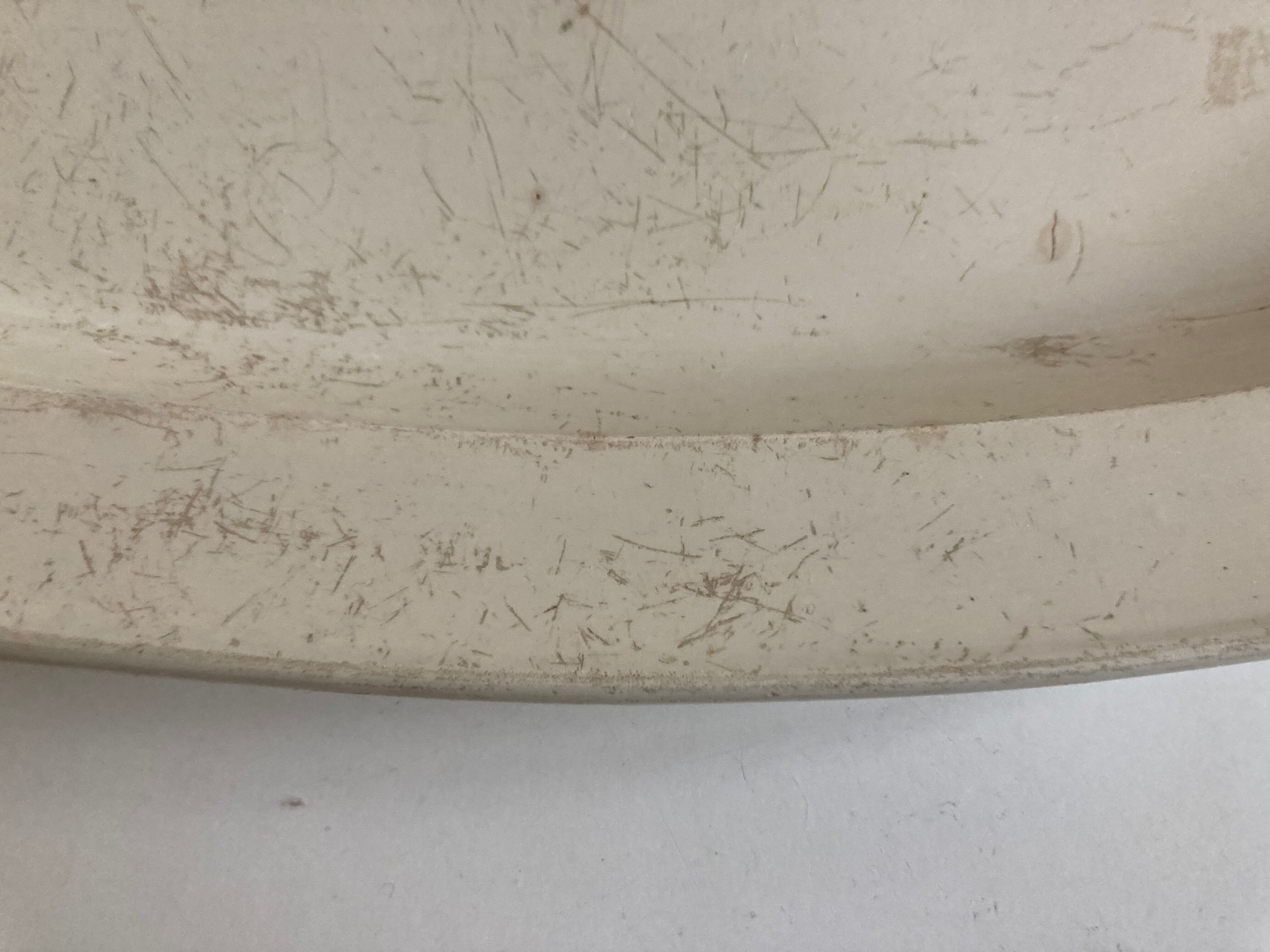 Dish Creil Directoire 1806 fine earthenware XXL