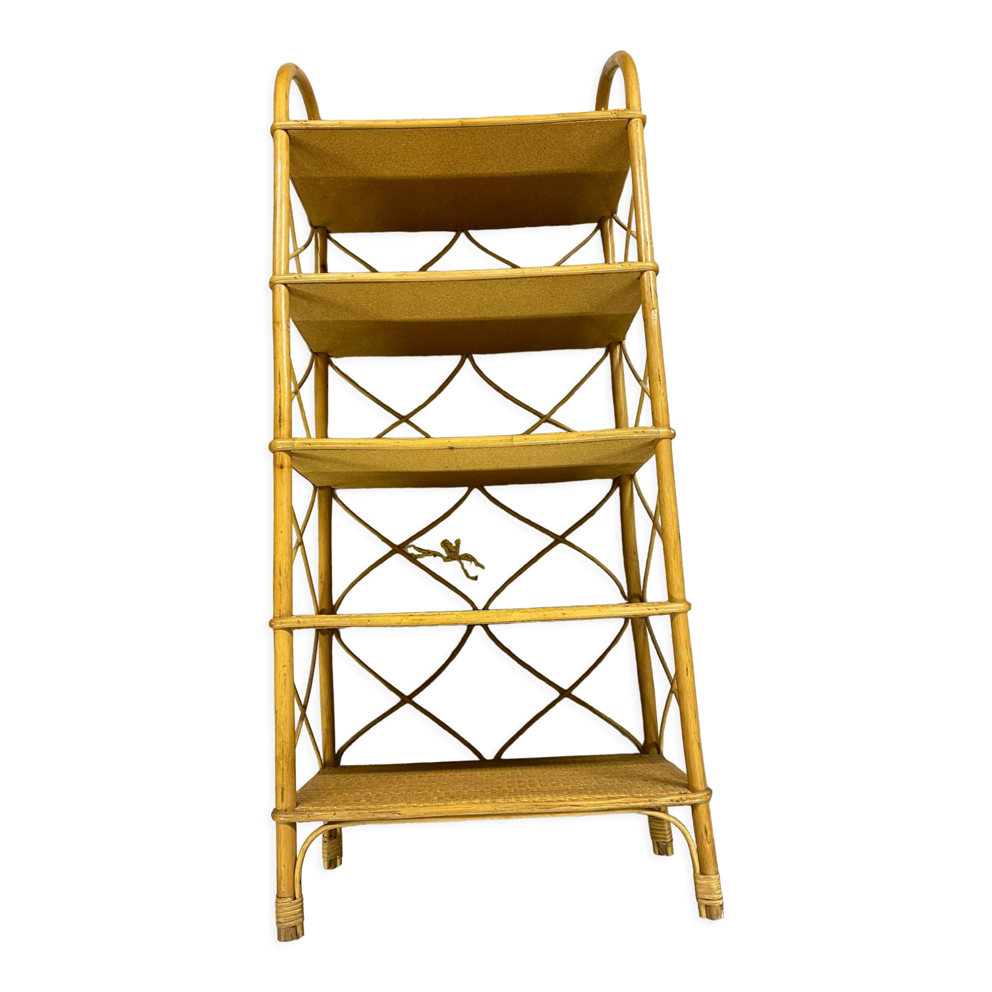 Rattan bookcase shelf
