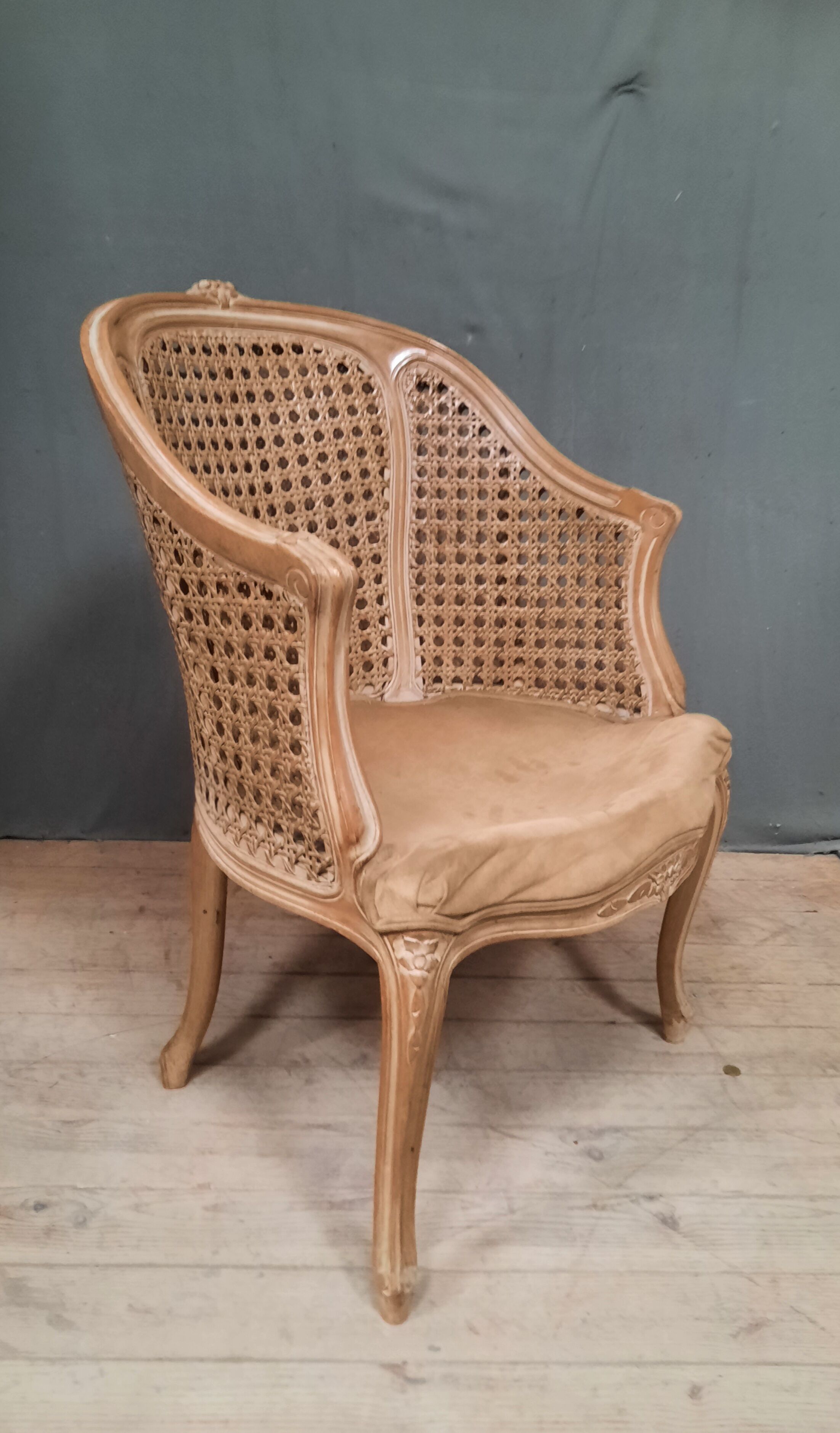 Louis XV style canned armchair