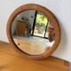 Woven wicker round mirror 1960