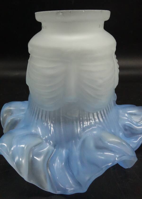 Blue draped decorative tulip - glass
