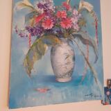 Chinese painter by chen ben. flower vase.