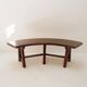Round Table with 4 Curved Benches, France 1960s