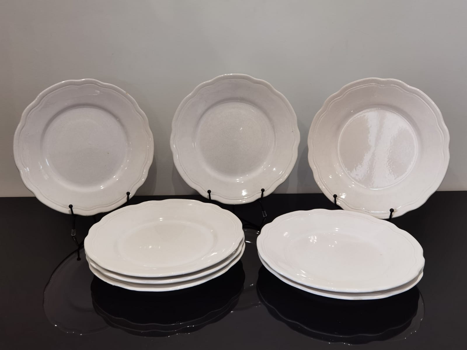 Flat plates 24.5cm Sarreguemines France