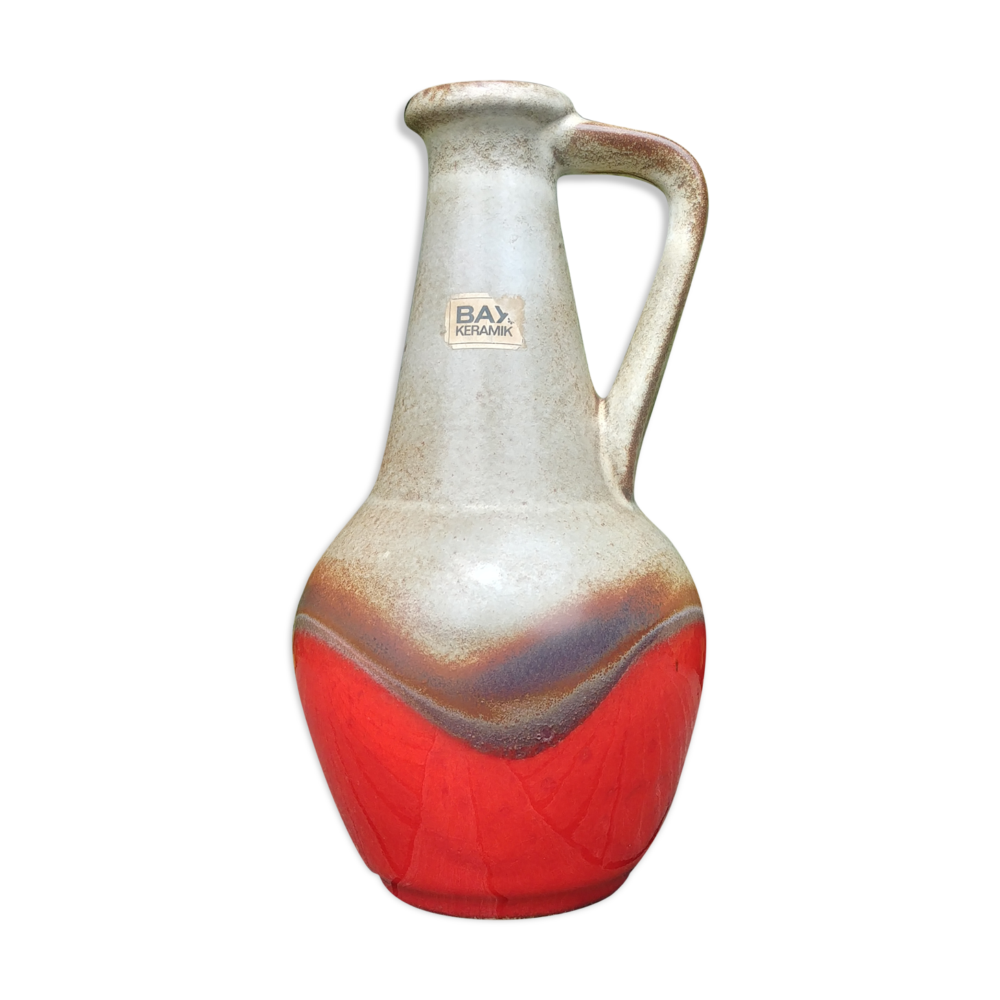 Glazed ceramic vase Vintage W.Germany 70s