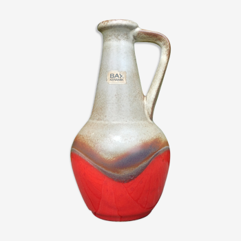Glazed ceramic vase Vintage W.Germany 70s