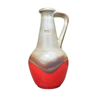 Glazed ceramic vase Vintage W.Germany 70s