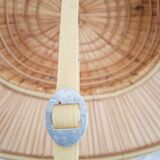 Straw Rattan Bamboo 1950's Pith Helmet Safari Hat