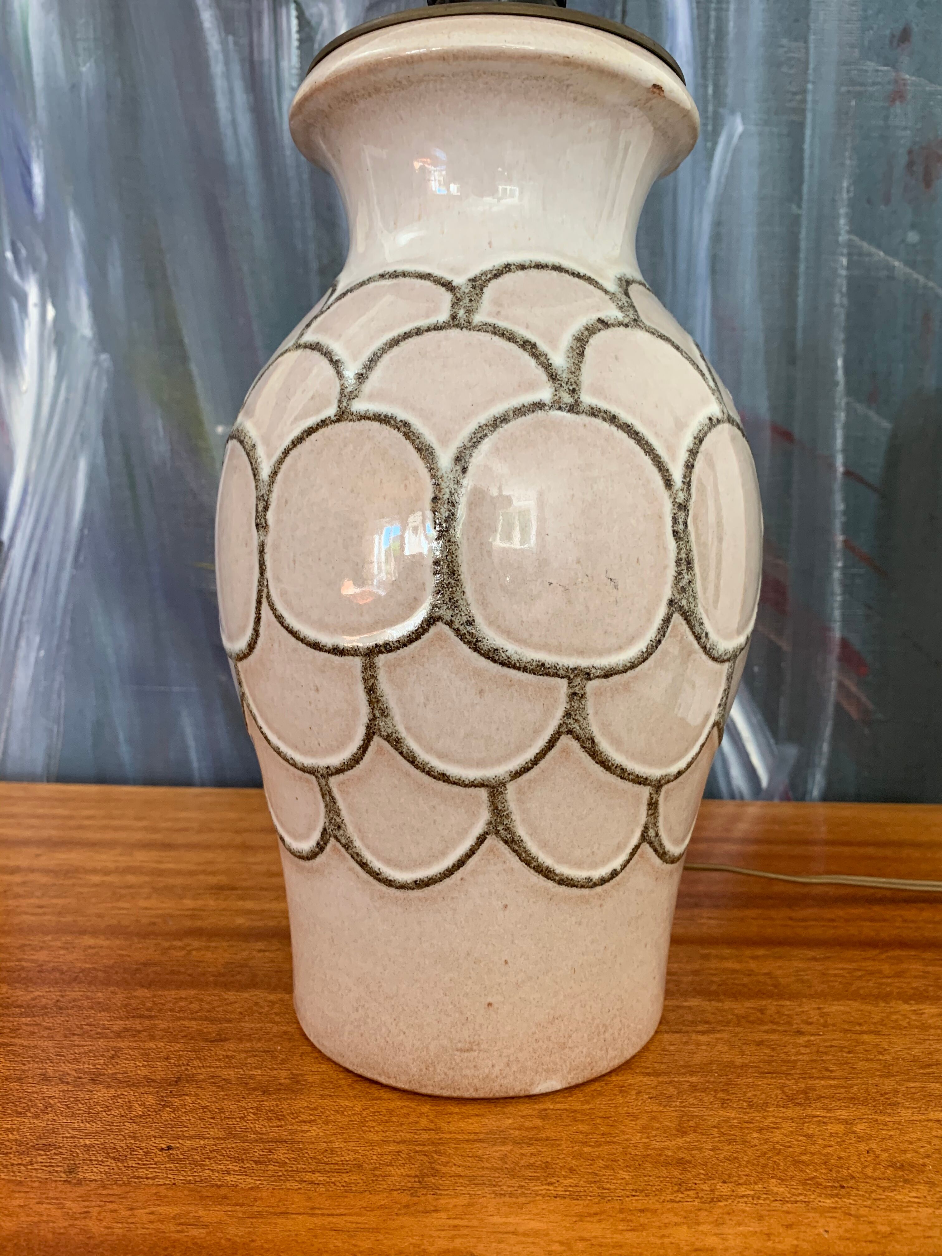 Vintage ceramic lamp foot