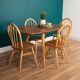 Retro Blonde Ercol Model 383 Dining Table & Four Model 370 Windsor Kitchen Dining Chairs