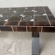 Table basse faïence et fer forgé mid century