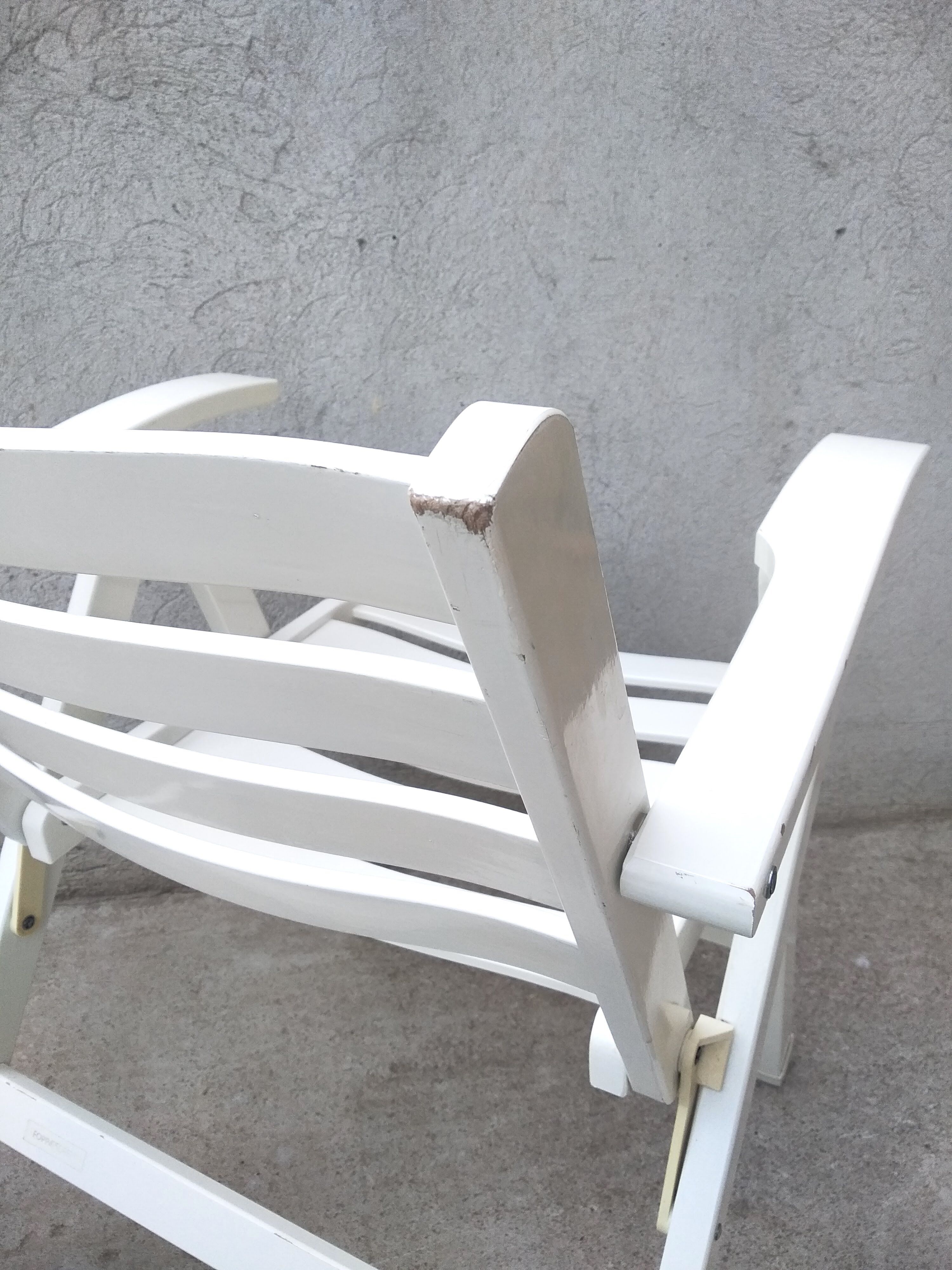 Folding wooden garden chairs Foppapedretti Vintage Italy