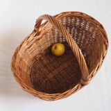 Red line rattan basket