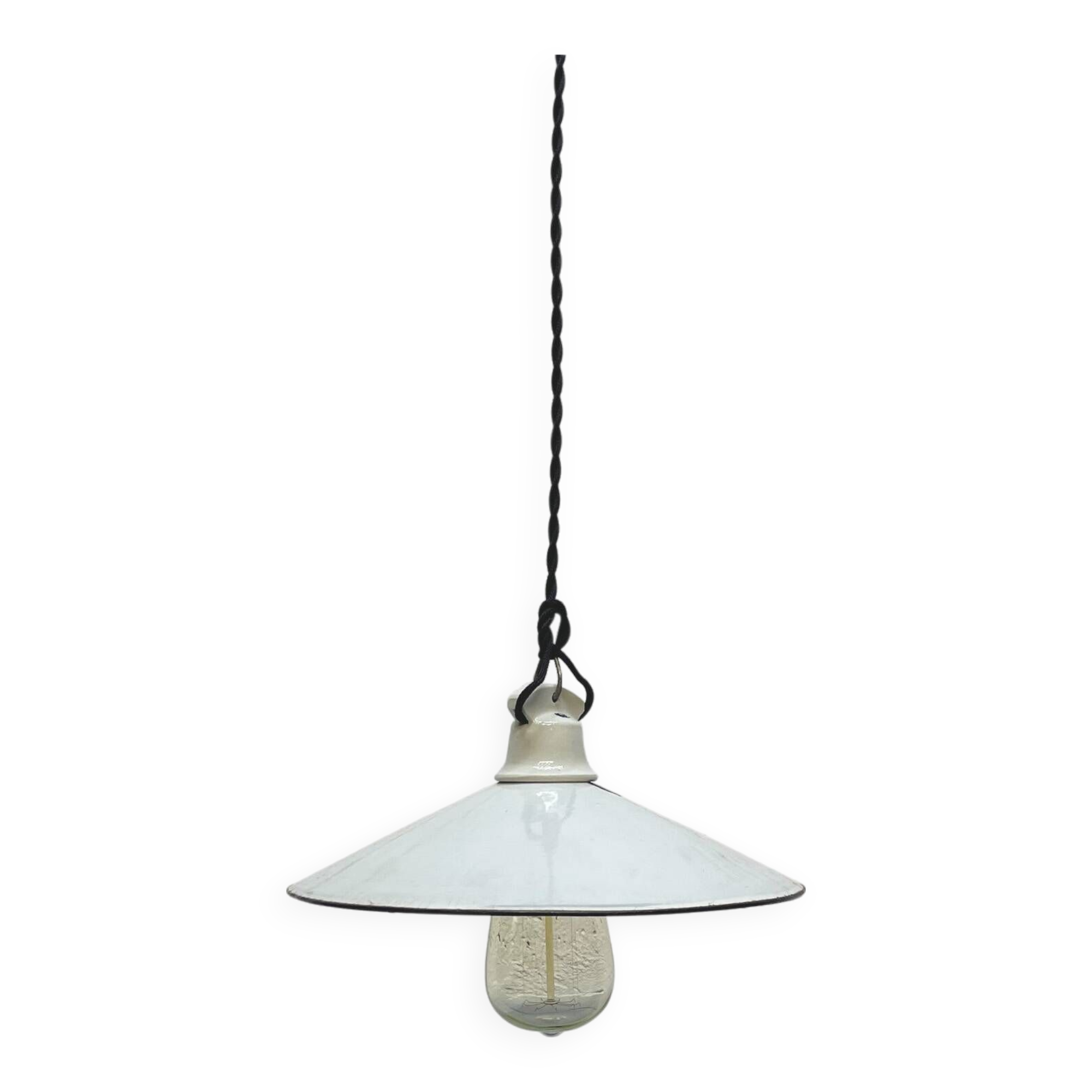 Lampe vintage émaillée, 1950