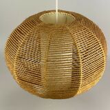 60s 70s lamp lamp ball lamp raffia braid space age design 60s 70s