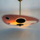 Screen-printed glass pendant from the 1960s