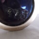 Vase vintage double col en grès flammé