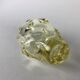 1960's citrine glass vase by miloslav klinger, zelezny brod glassworks